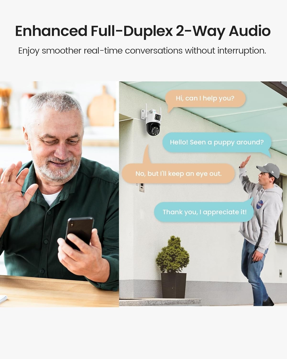 6MP Dual Lens WiFi Security Camera PTZ AI Tracking Color Night Vision