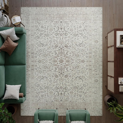 Large Washable Rug 275x366cm Non-Slip Soft Short Pile Area Carpet