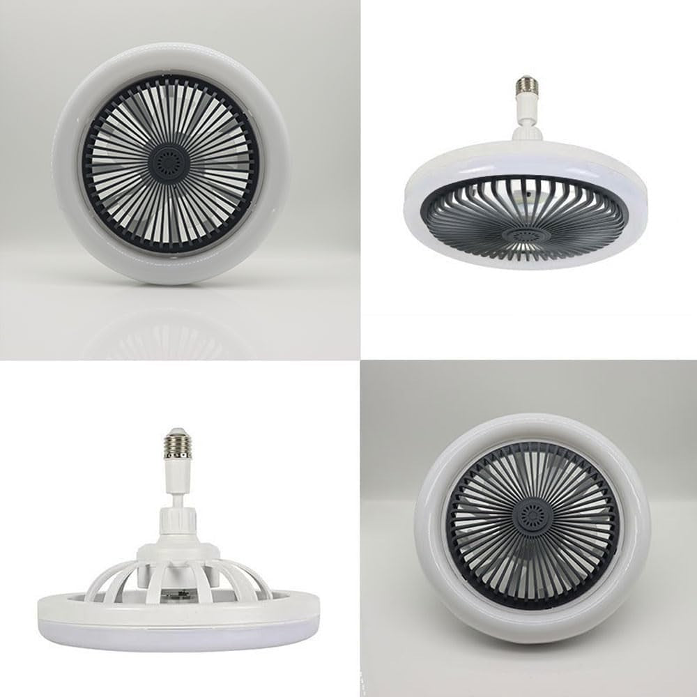 2-in-1 LED Ceiling Fan, 3 Speeds, 3 Colors, Dimmable, Remote