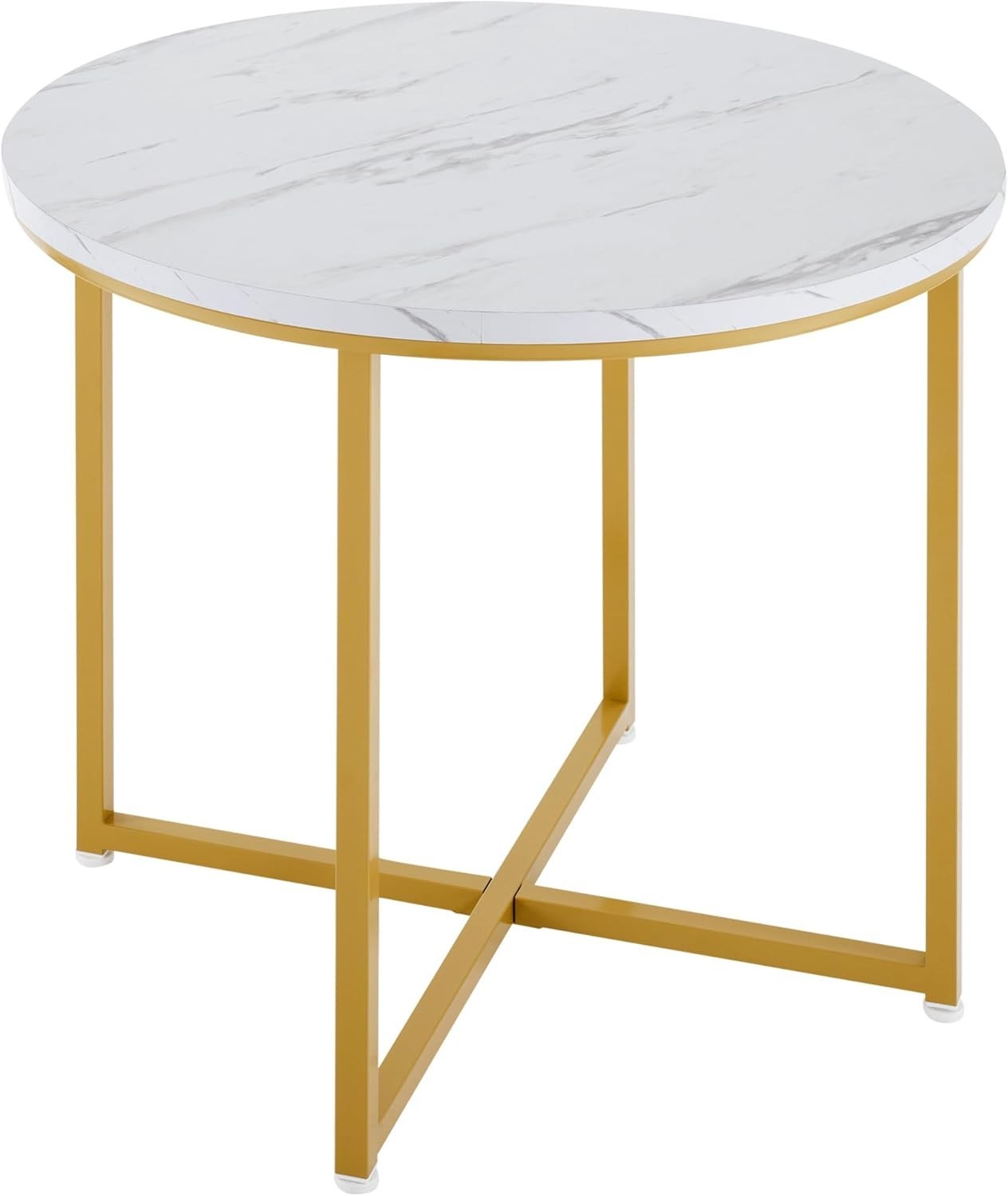 Luxury Gold Dining Table Set 4 Velvet Chairs Round White Modern Compact