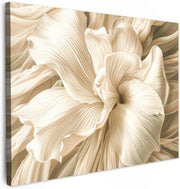 Beige Flower Canvas Wall Art 40x30cm Framed Floral Print