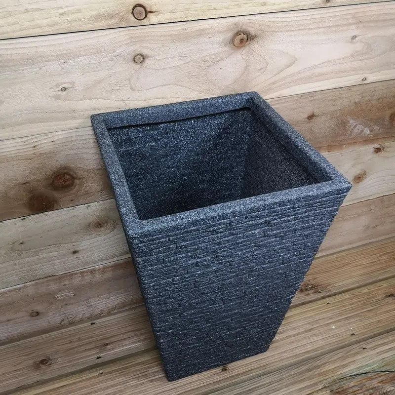 Tall Slate Effect Garden Planter Frost-Proof Eco Indoor Outdoor 45cm