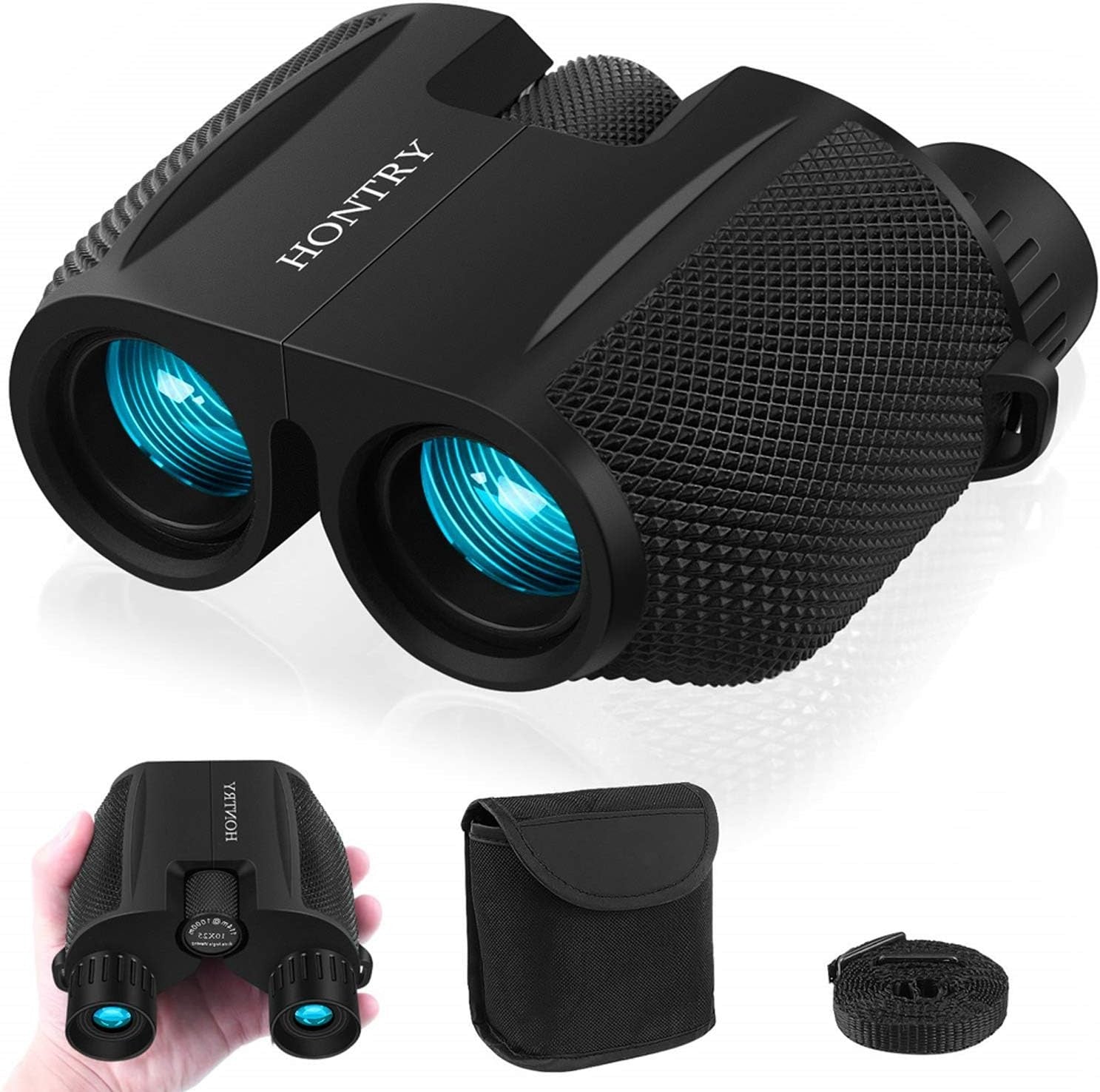 10x25 Compact Binoculars HD Lightweight Waterproof for Travel Bird Watching