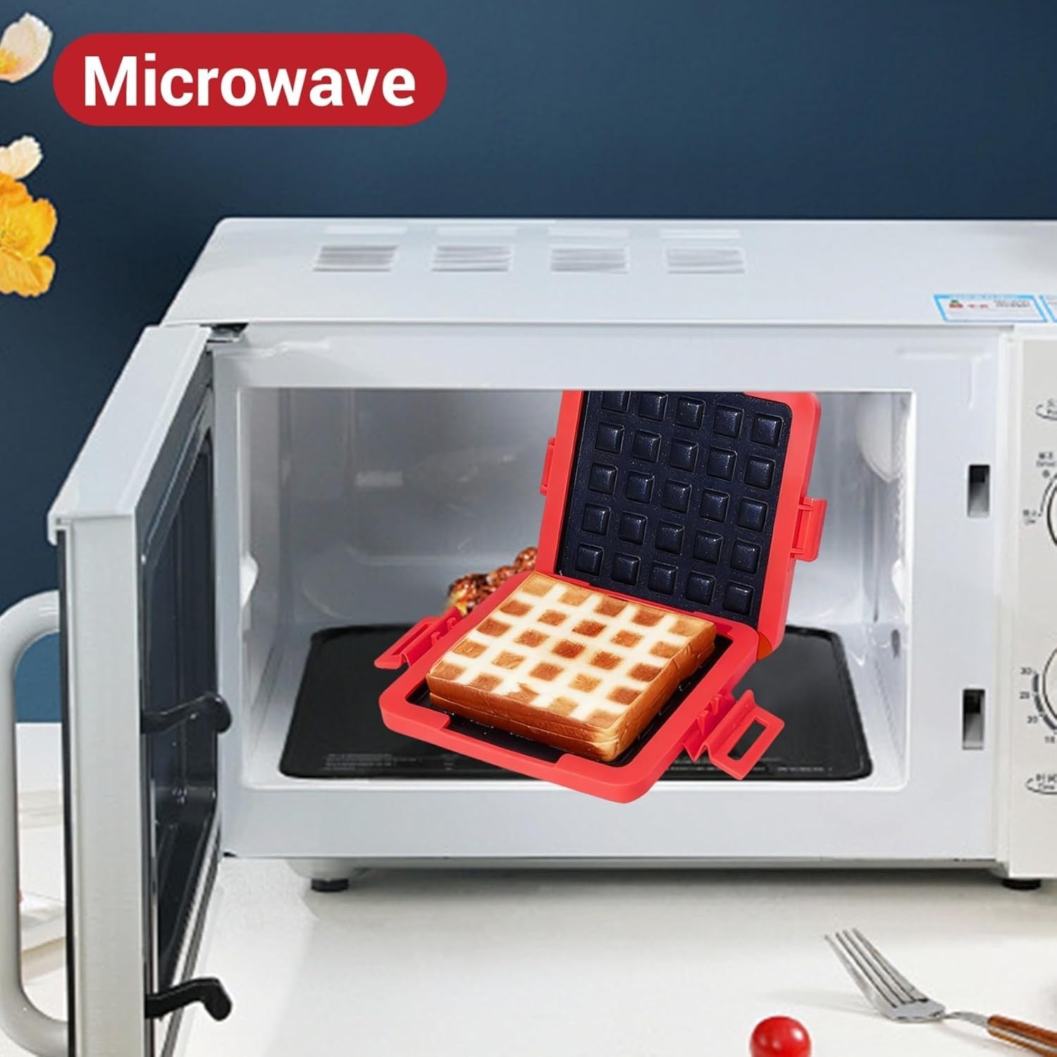 Microwave Toastie Maker Double-Sided Non-Stick Quick Sandwich Cooker