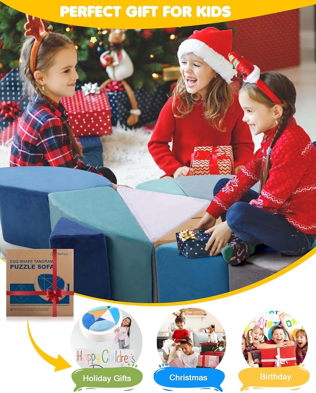 Convertible Kids Egg-Shaped Play Sofa with Ball Pit – Soft, Creative Fun