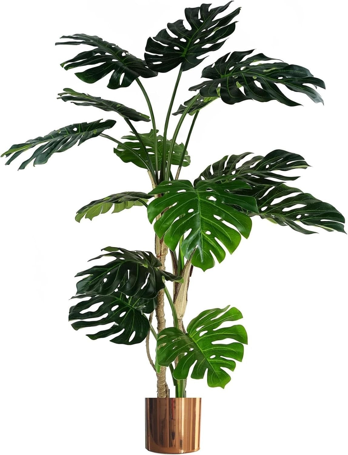 150cm Artificial Monstera Plant with Metal Planter Large Tropical Decoration