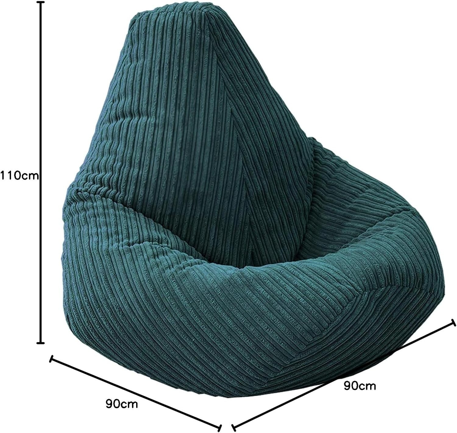 Jumbo Cord Beanbag Chair High Back Lounger – Plush, Gaming-Ready Seat