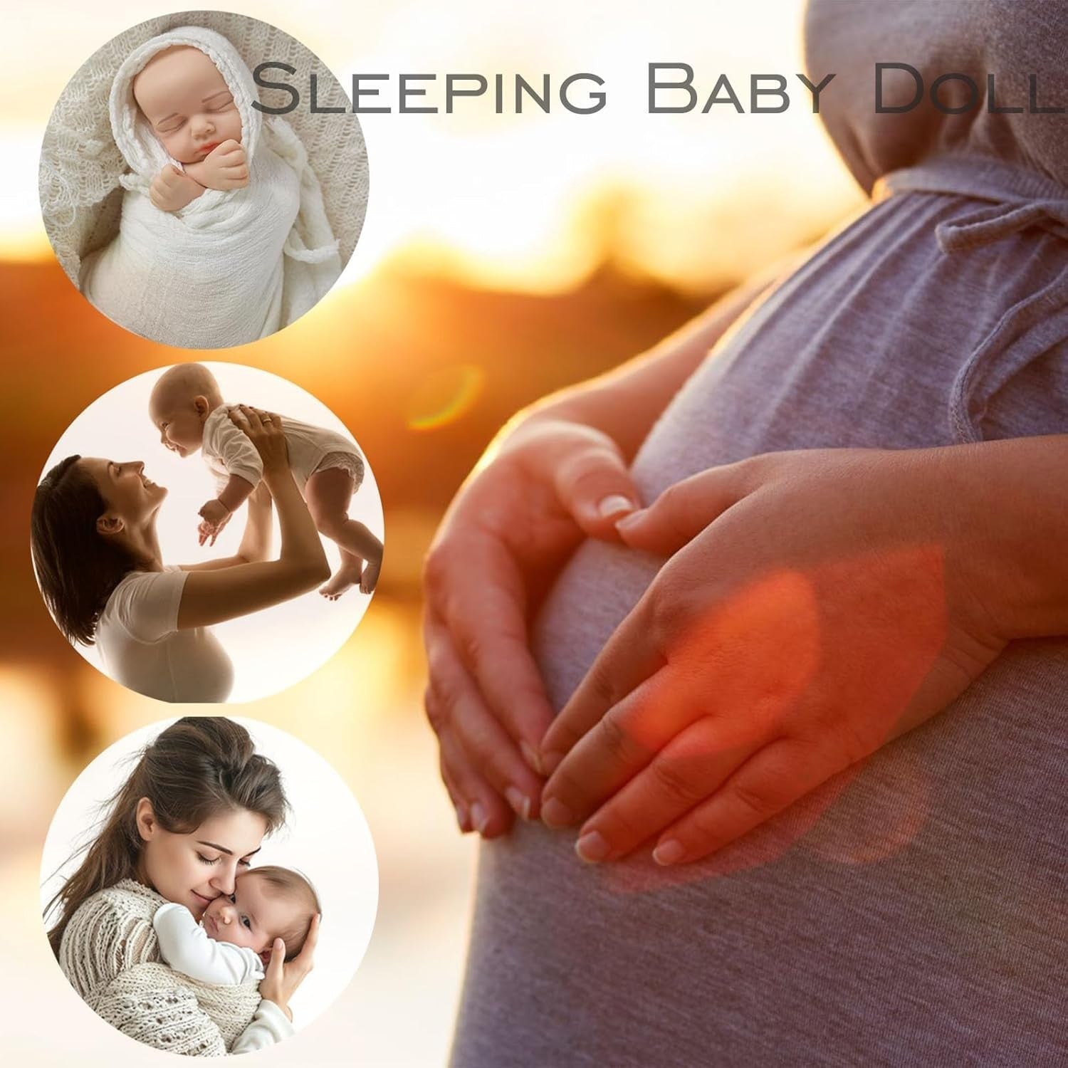 12” Mini Full Silicone Newborn Doll Sleeping Reborn 1:1 Ivory