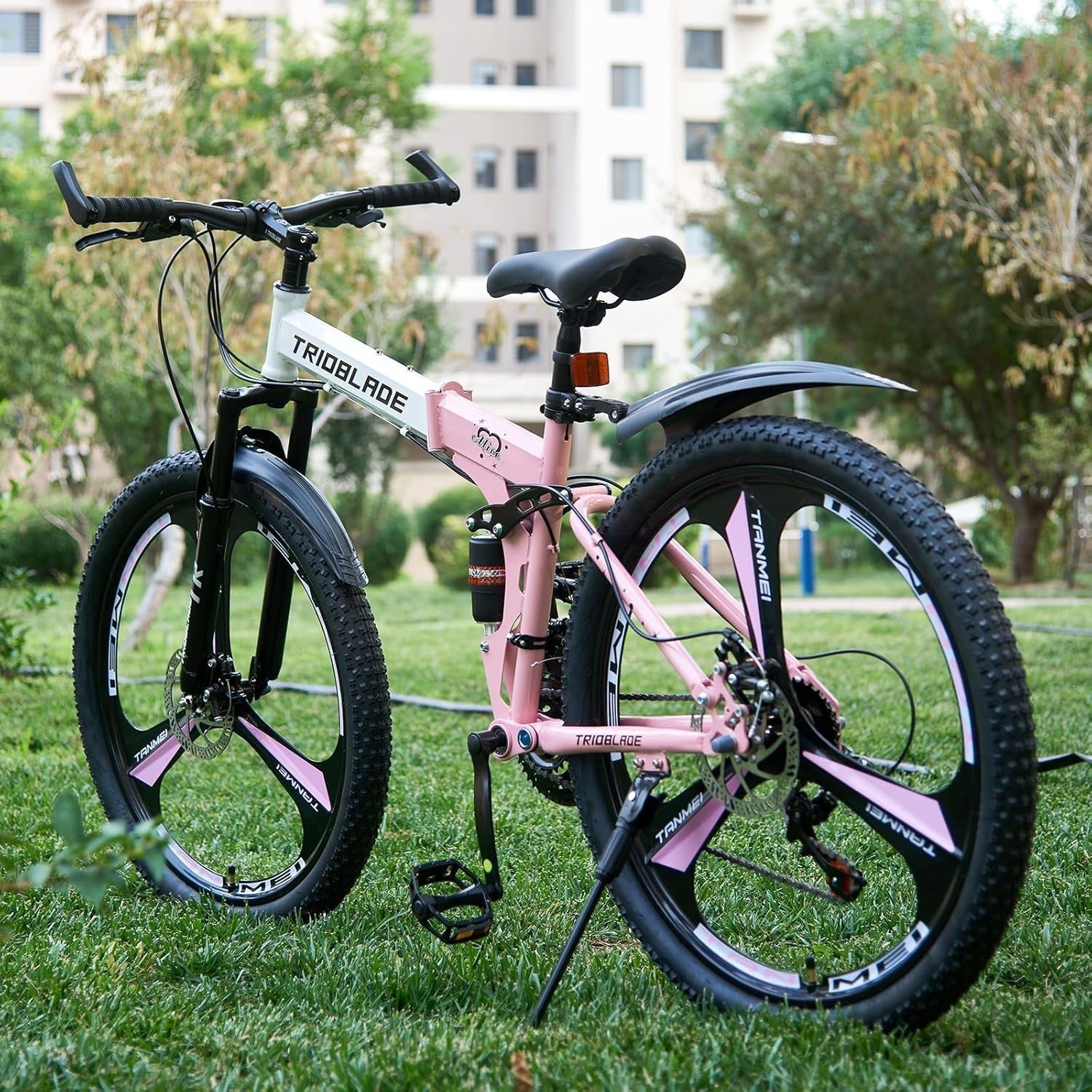 Foldable 26” Mountain Bike 21-Speed Dual Suspension Lightweight MTB