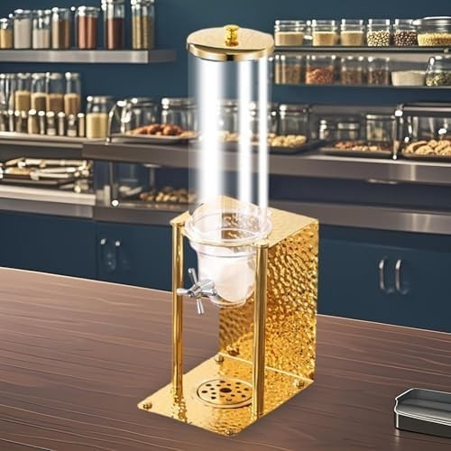Stainless Steel Cereal Dispenser Rotating Dry Food Grain Storage Bin
