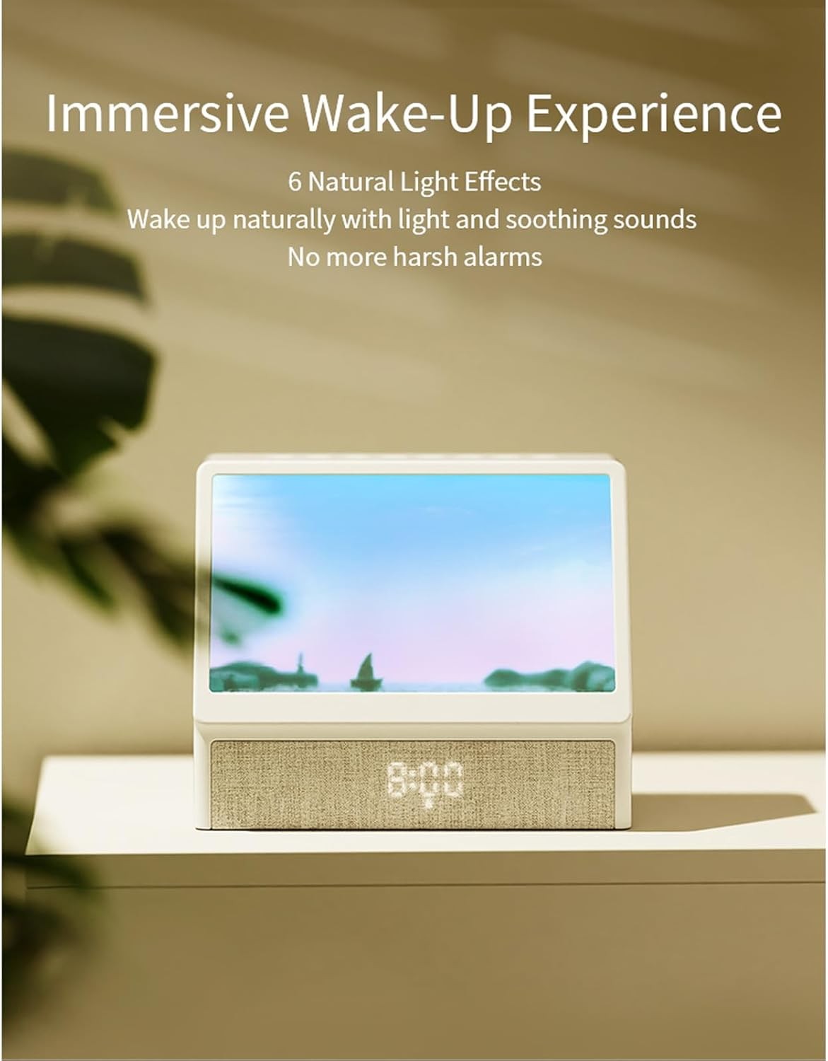 Sunrise Wake Up Light Alarm Clock Bluetooth Speaker Night Lamp Remote