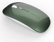 Rechargeable Silent Wireless Mouse Slim 2.4G 1600 DPI Green