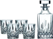 Luxury Crystal Decanter Set with 4 Glasses | Square Cut Design | 750ml Gift Set