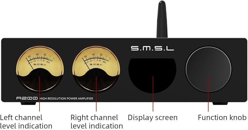 HiFi Stereo Amplifier Bluetooth 5.0 2 Channel Hi-Res