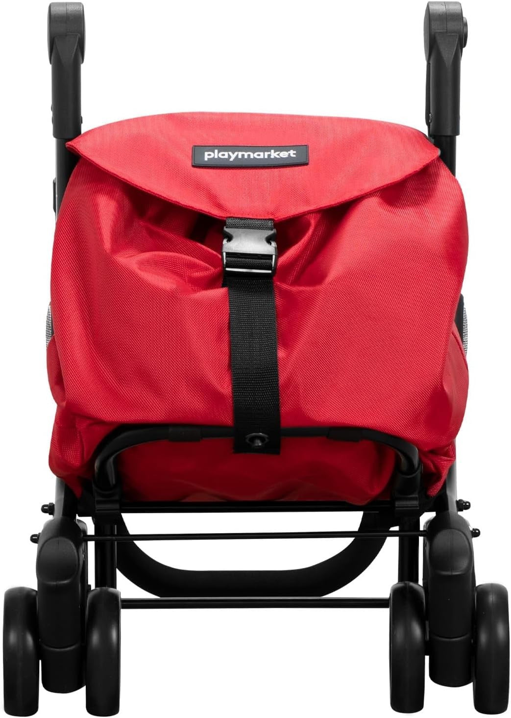 Red Folding 4-to-2 Wheel Shopping Trolley 43L Lightweight Aluminium Cart