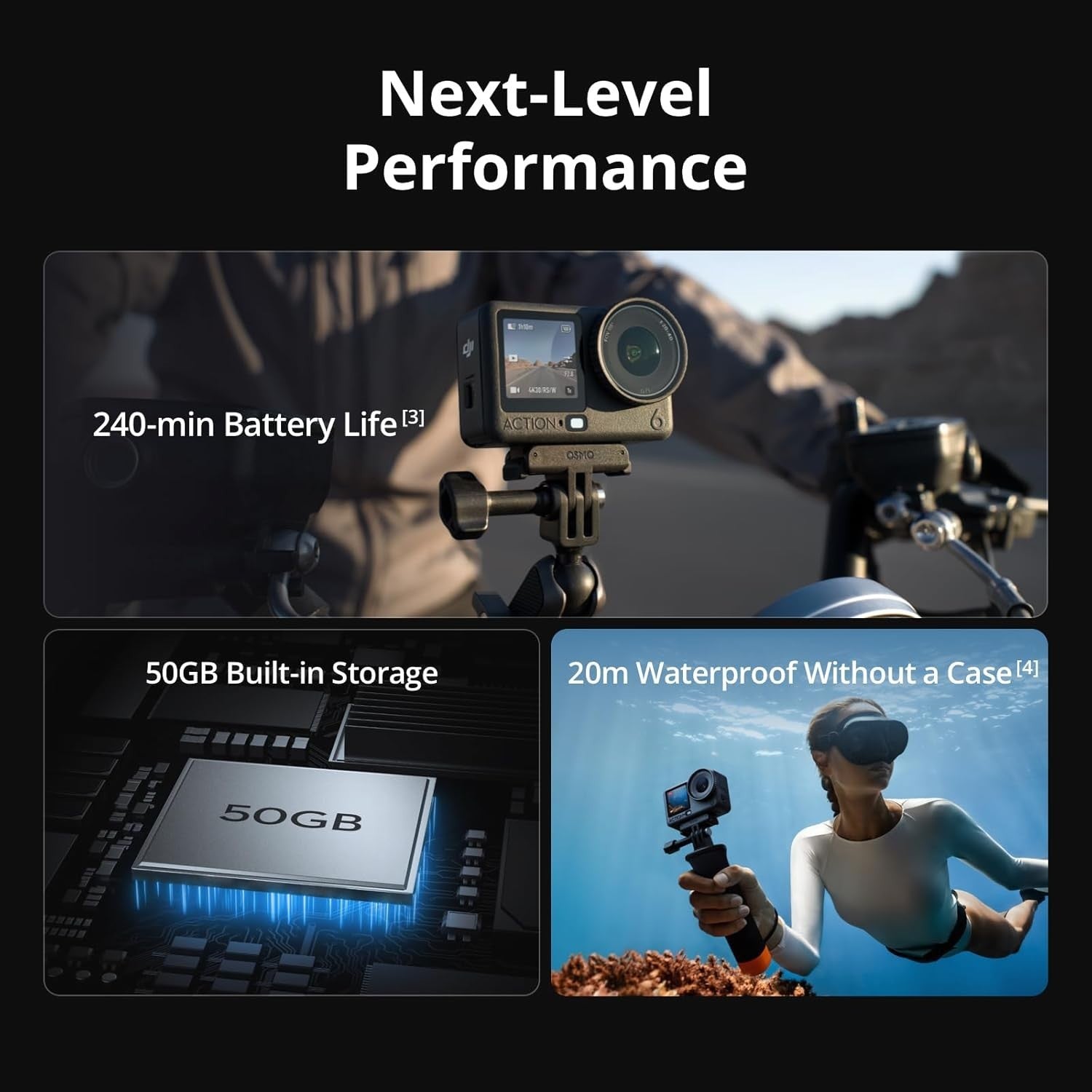 8K Waterproof Action Camera WiFi Sports Cam 50GB Cold Resistant