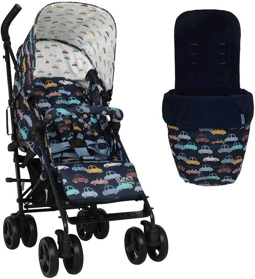 Lightweight Baby Pushchair from Birth to 25kg, Umbrella Fold, Footmuff