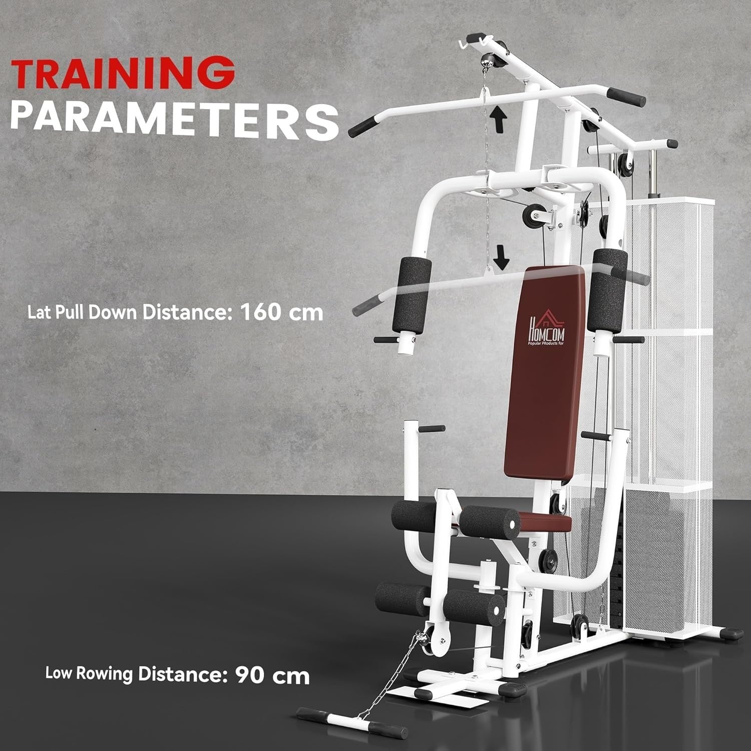 Multi Gym Home Workout Station 150x110x210cm – Chest, Leg & Arm Trainer
