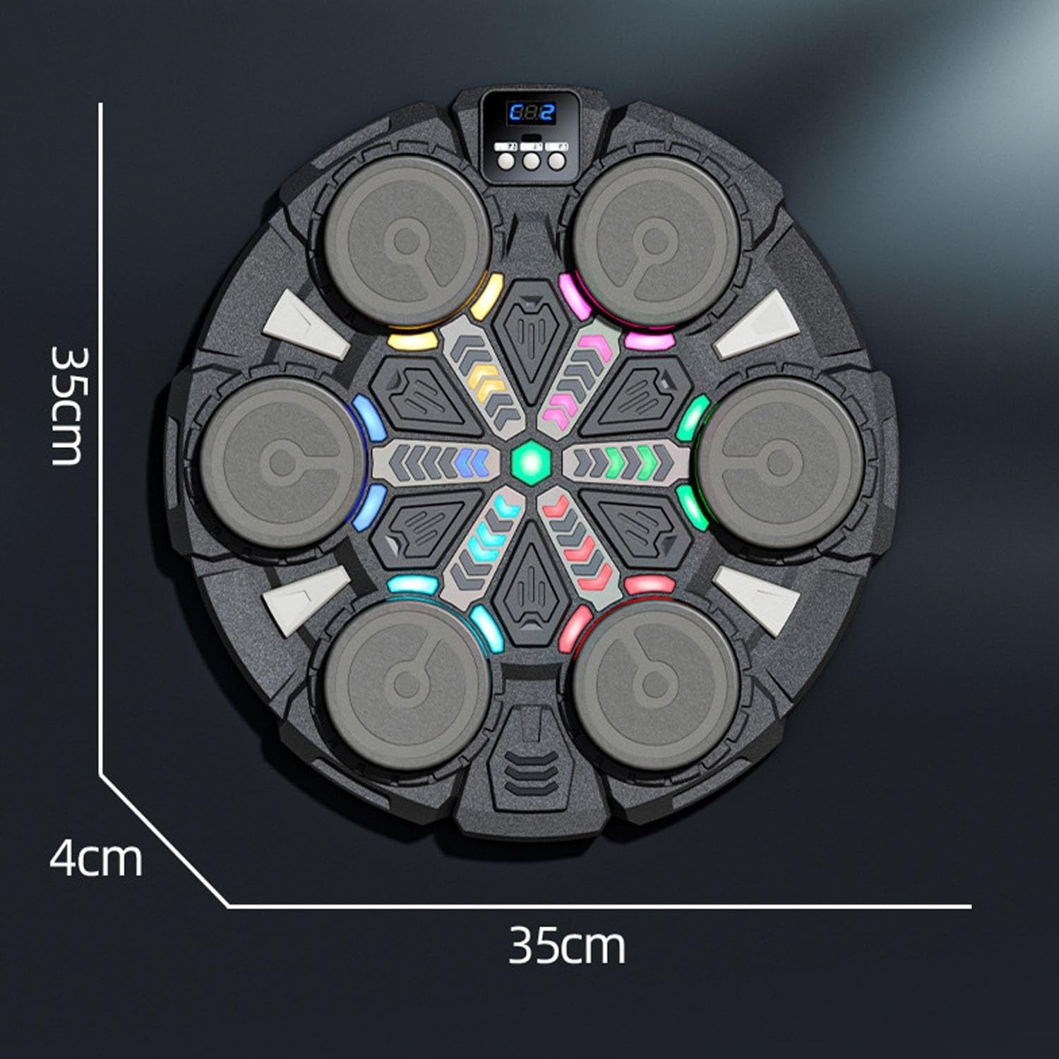 Music Boxing Machine LED Punch Pad Bluetooth Wall Mounted Kids Home Trainer