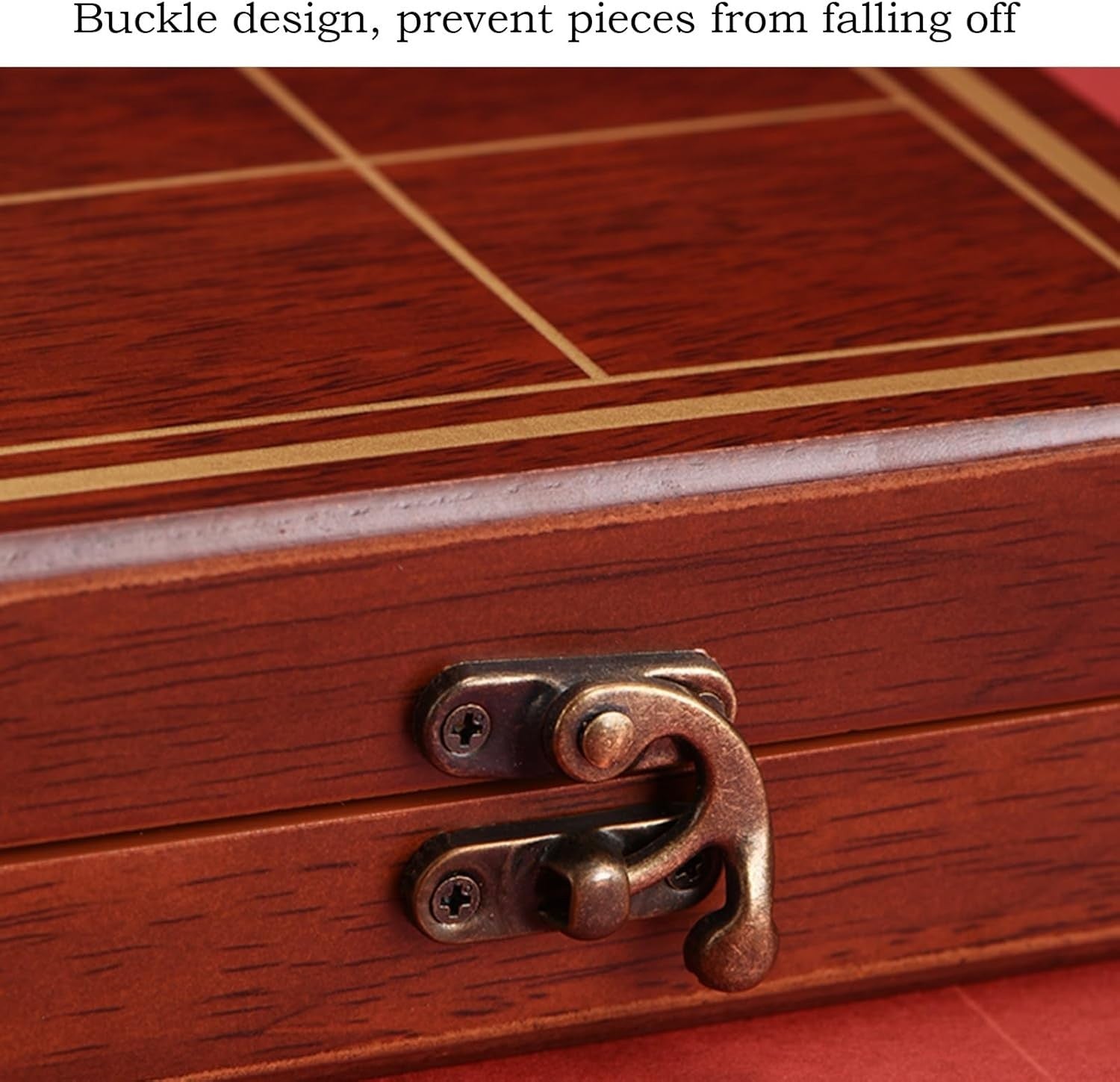 Sandalwood Xiangqi Travel Chess Set Foldable Board 2 Player Game