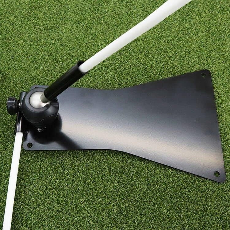 Golf Swing Trainer Plate Metal Practice Plane Board Durable Training Aid