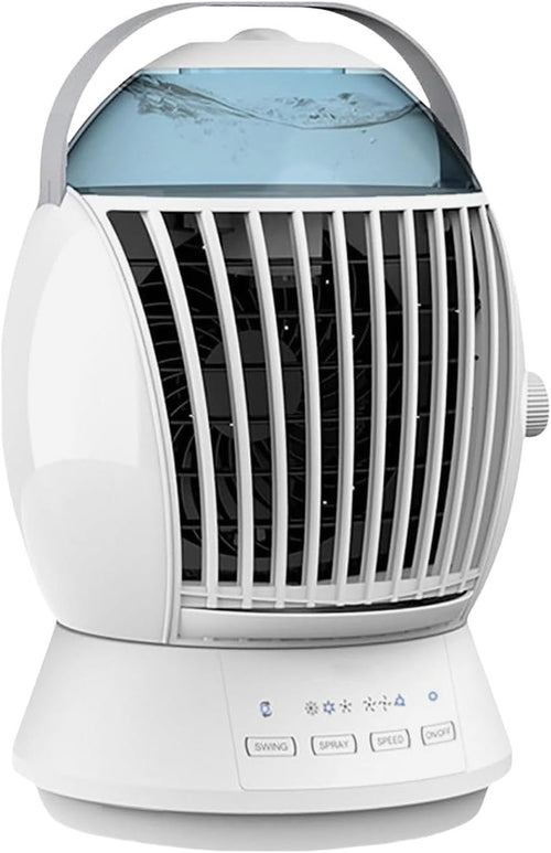 Portable 3-Speed Air Cooler Fan with Misting & Quiet Oscillation