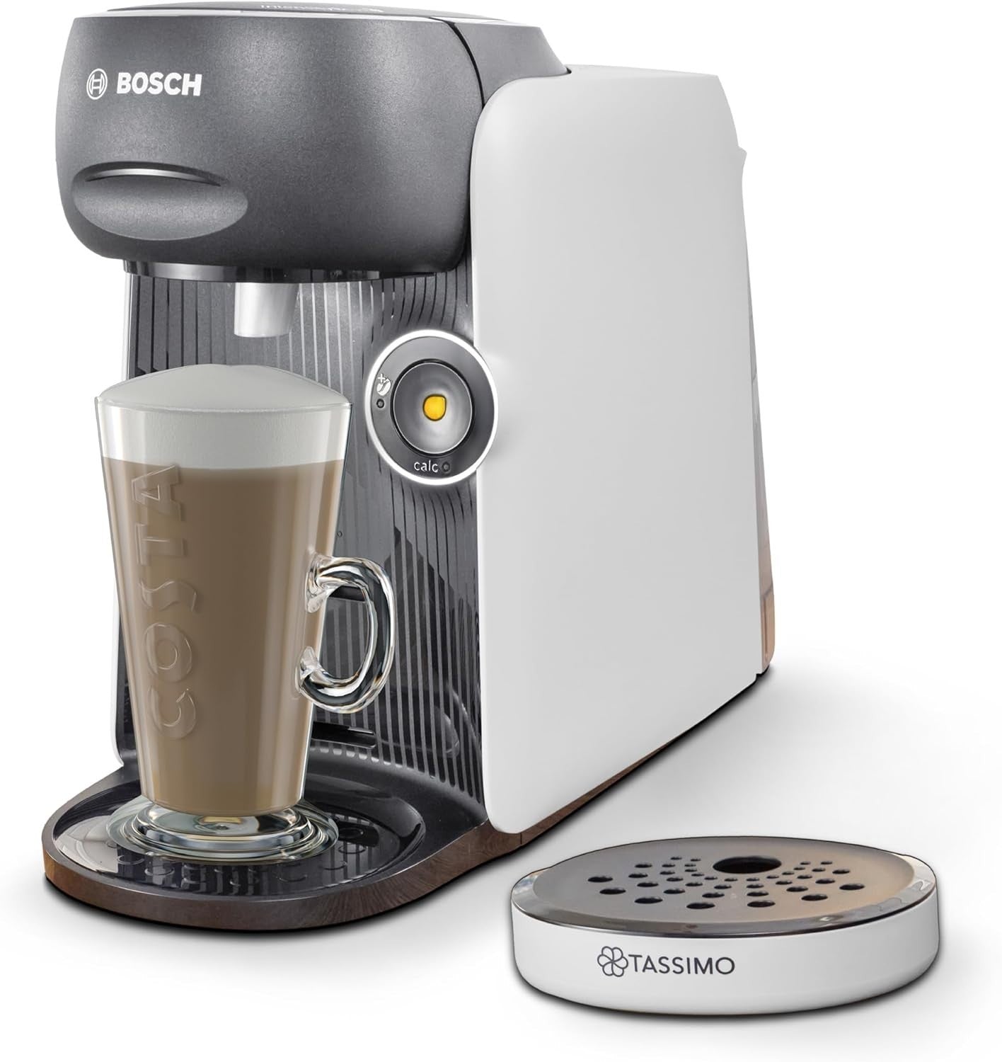 Pod Coffee Machine with Intensity Boost | One-Touch Brewing | Compact 0.7L White