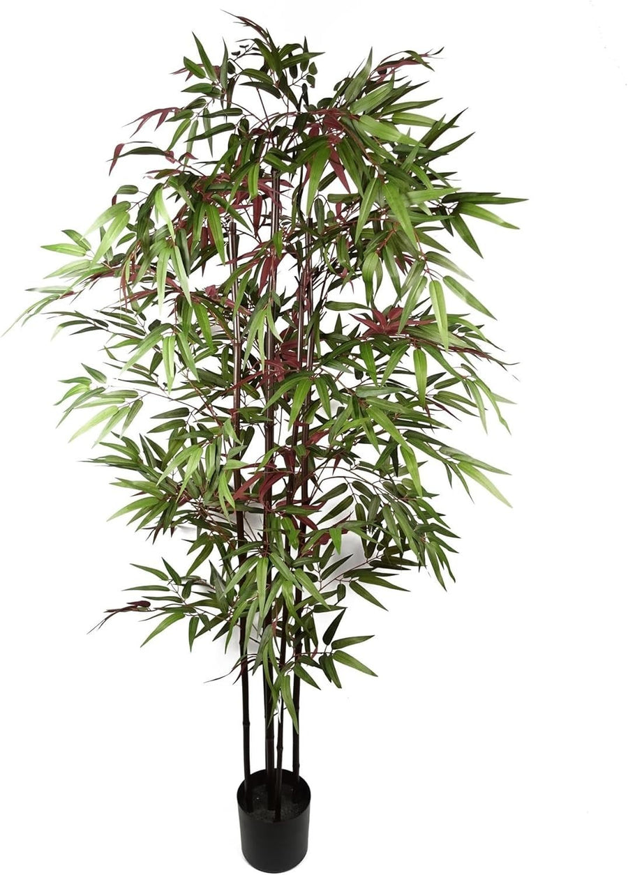 180cm Artificial Red Bamboo Tree Large Tropical Plant Indoor Home Decoration