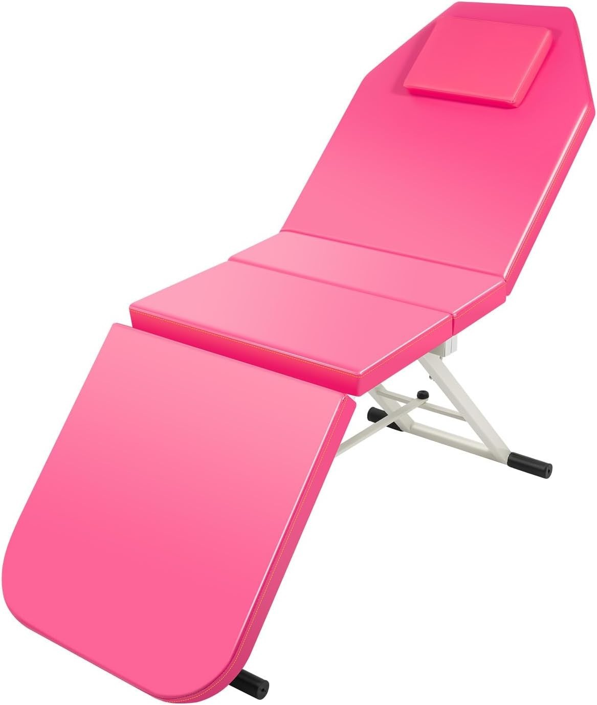Foldable 3-Section Portable Massage Table Beauty Spa Bed Pink 60cm Width