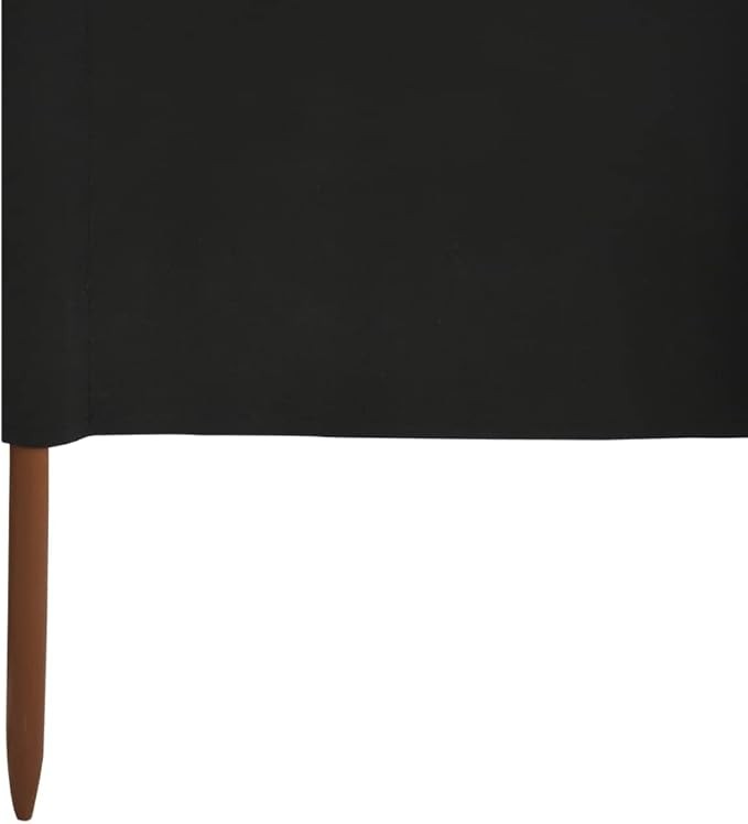 6-Panel Black Wind Screen 800x120cm Outdoor Garden Camping Divider