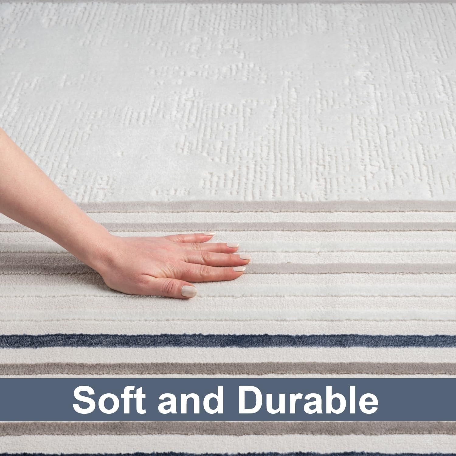 Large Washable Area Rug Anti Slip Soft Pile Living Room Bedroom 160x230cm
