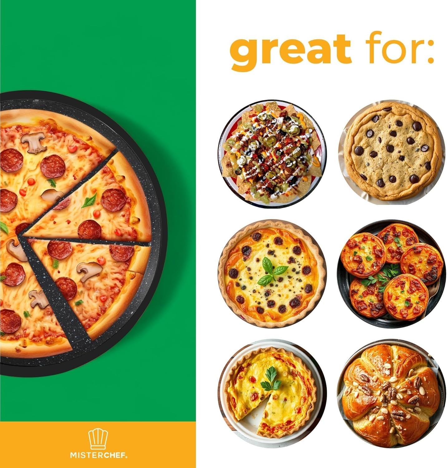 Electric Pizza Maker 1450W 12" Ceramic, Fast Bake, Non-Stick, Crusty Base