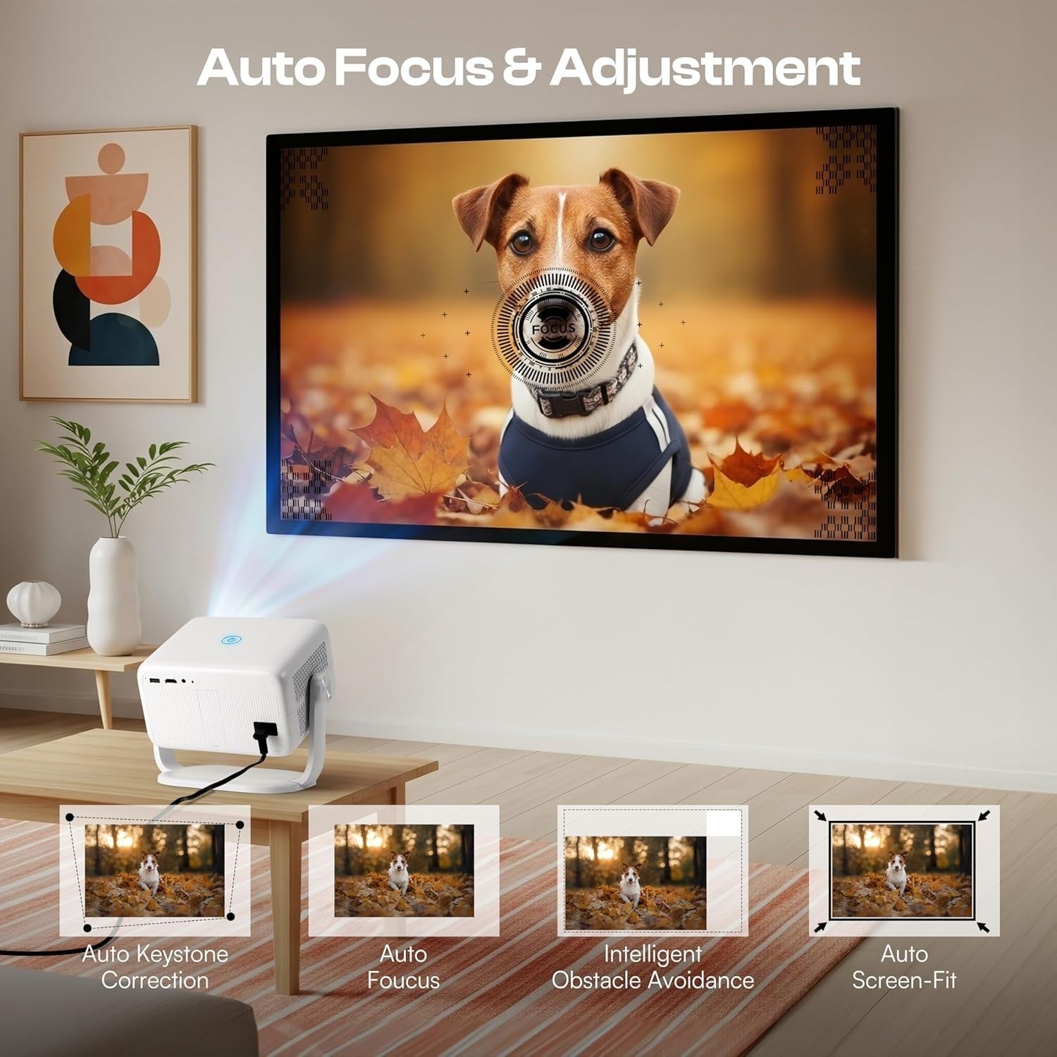 1080P Art Projector for Drawing Tracing WiFi Auto Focus 360° Base