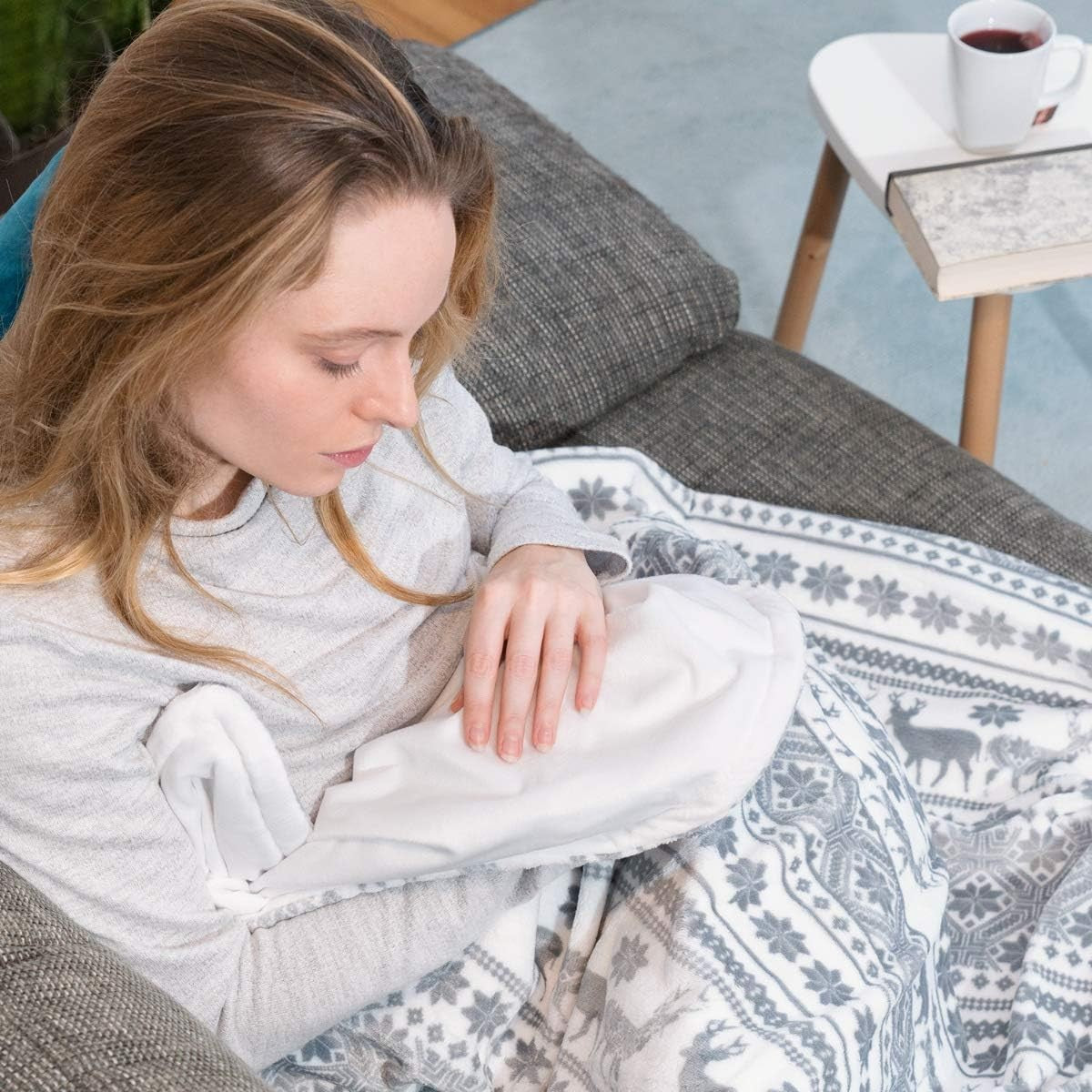 Electric Heated Throw Blanket Christmas Design 3 Heat Auto Off Washable 180x130