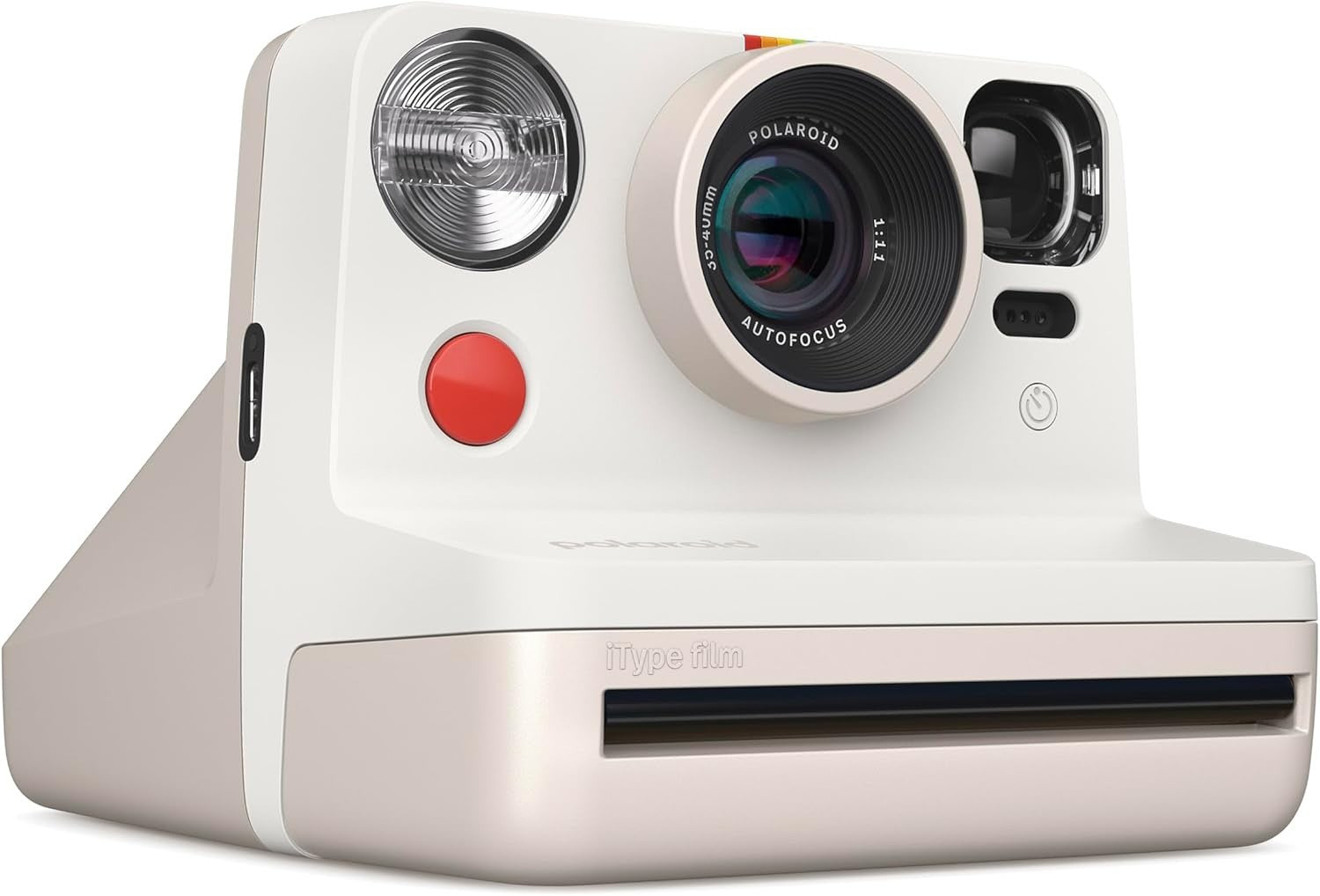 Instant Camera Vintage White USB-C Rechargeable Double Exposure