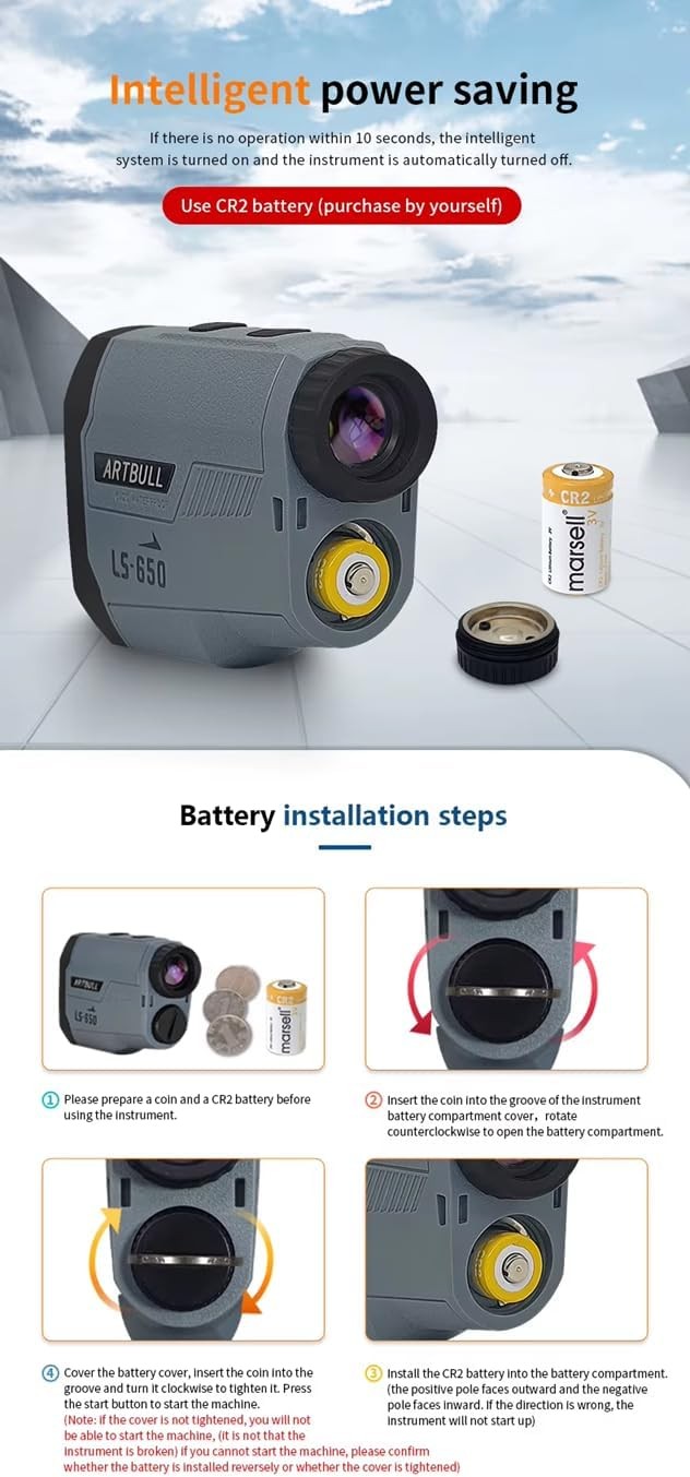 Golf Rangefinder with Slope Switch Pin Lock 710 Yards Laser 6x Zoom