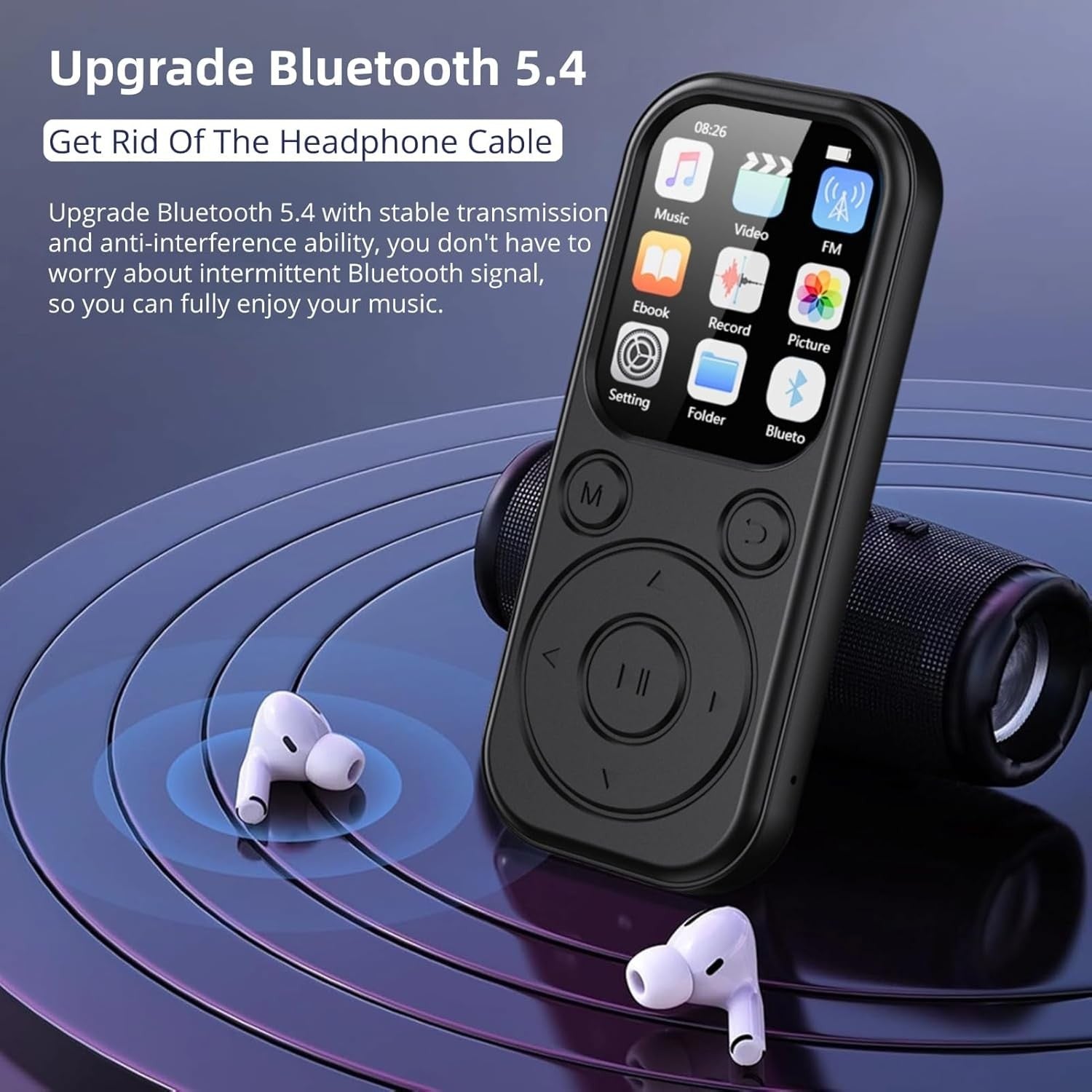 Bluetooth MP3 Player 2.01" IPS HiFi  500mAh 128GB