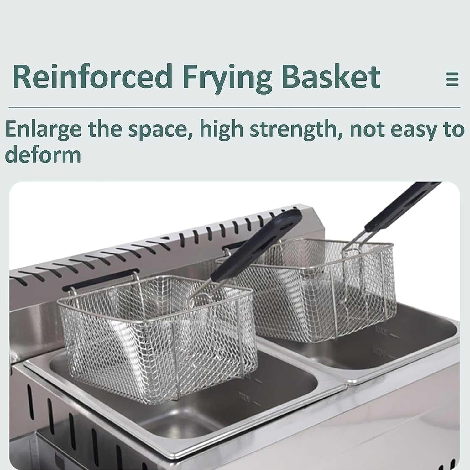 Commercial Gas Deep Fryer 20L Double Tank Standing Stainless Steel