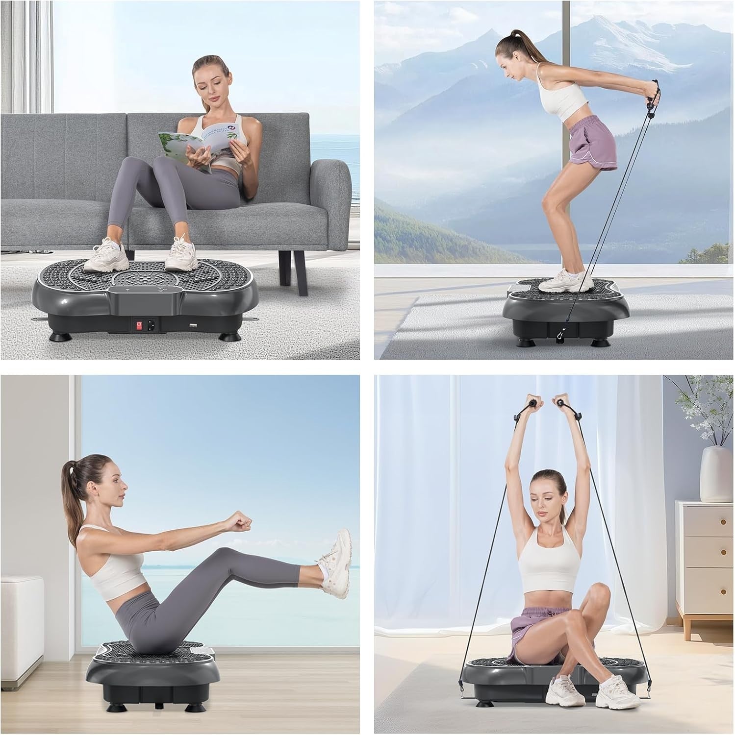 Vibration Plate Exercise Machine 99 Levels 7 Programs Lymphatic Trainer