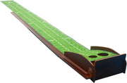 Indoor Putting Green Mat Solid Wood Portable Golf Practice Trainer 63in