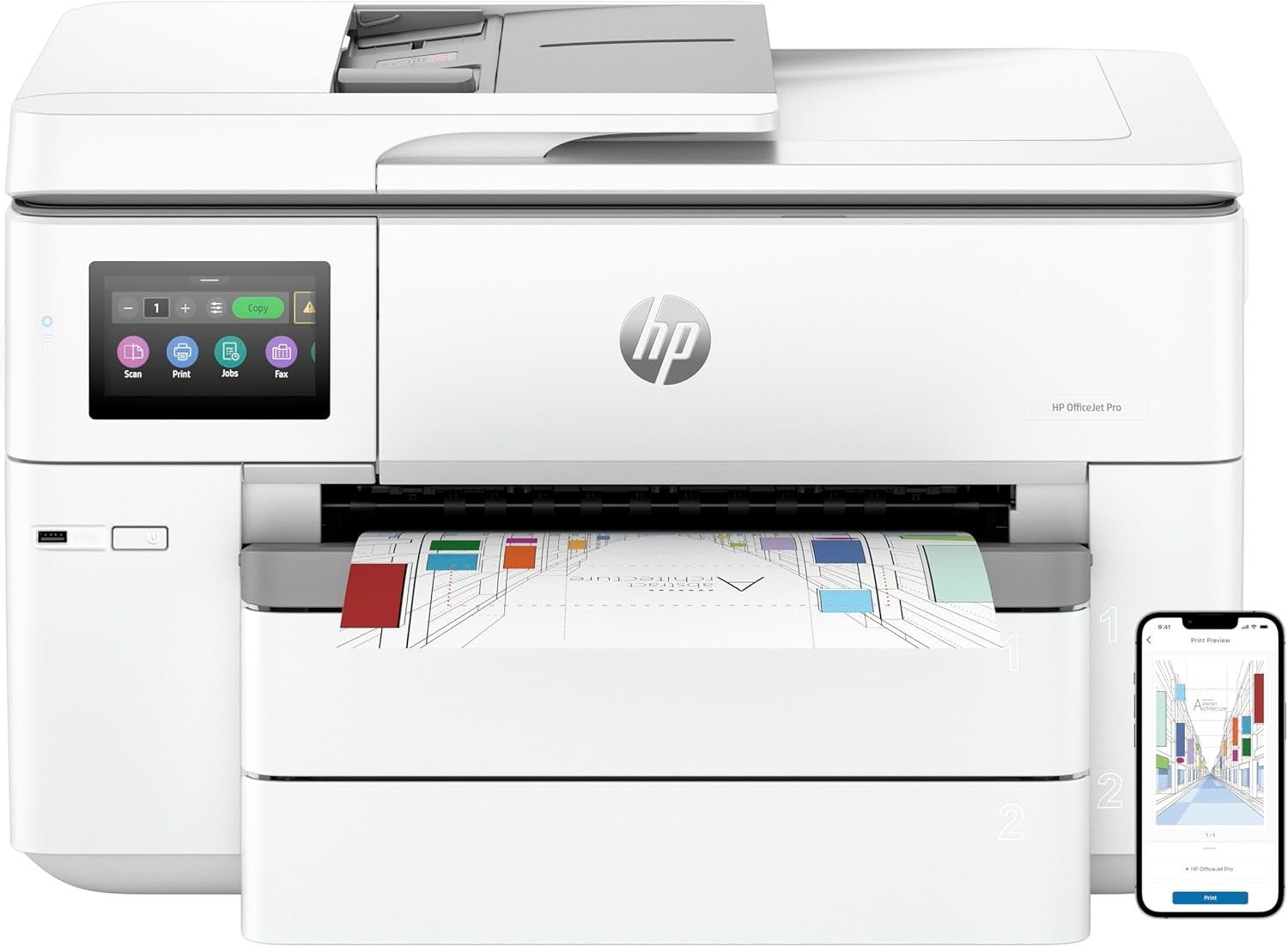 Grey White A3 Colour Inkjet All In One Printer WiFi Duplex ADF WideFormat