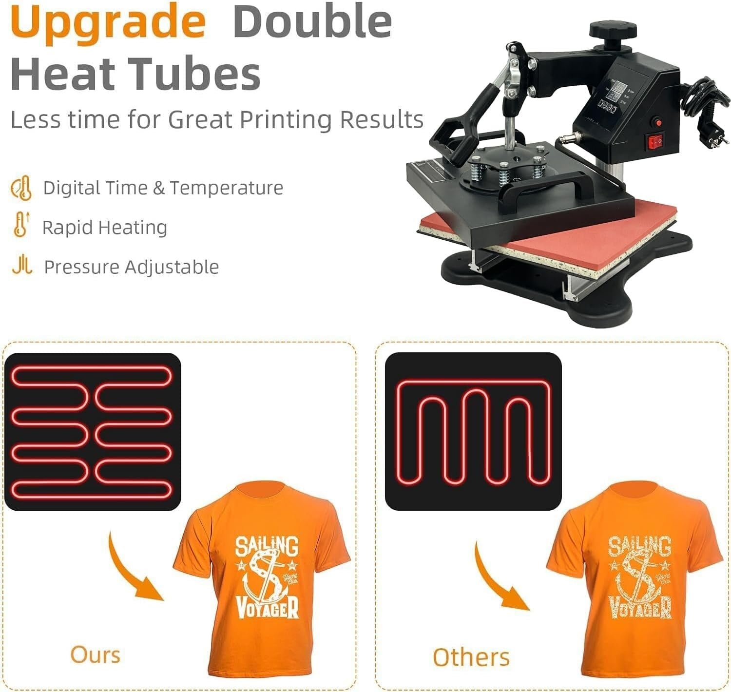 12x10 Heat Press Machine Swing Away Sublimation T-Shirt Transfer Press