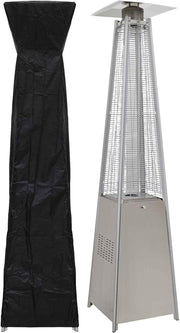 Outdoor Gas Pyramid Patio Heater 13kW Real Flame Adjustable Heat & Cover