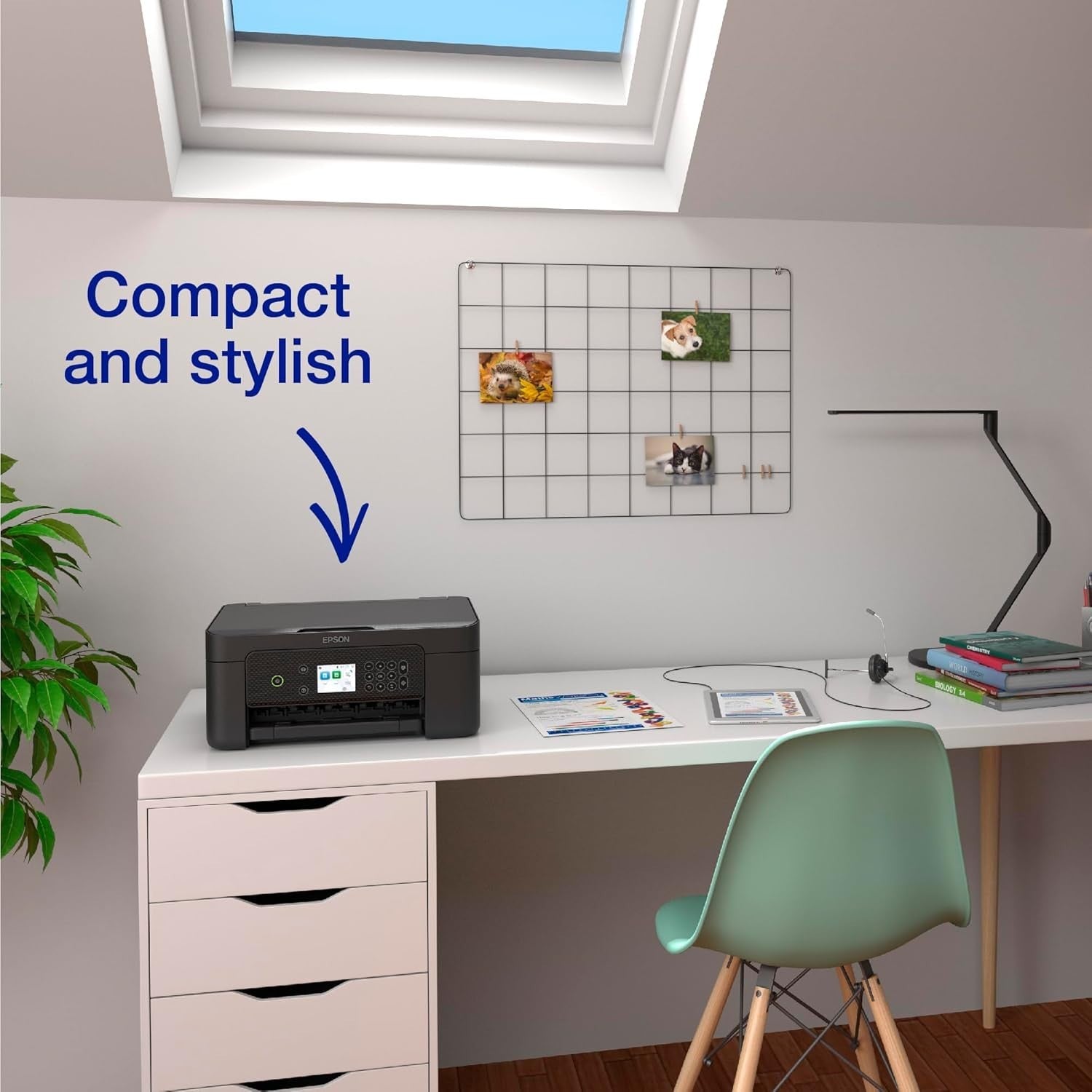 Black A4 3-in-1 Wireless Printer Scanner Copier with Duplex, Wi-Fi