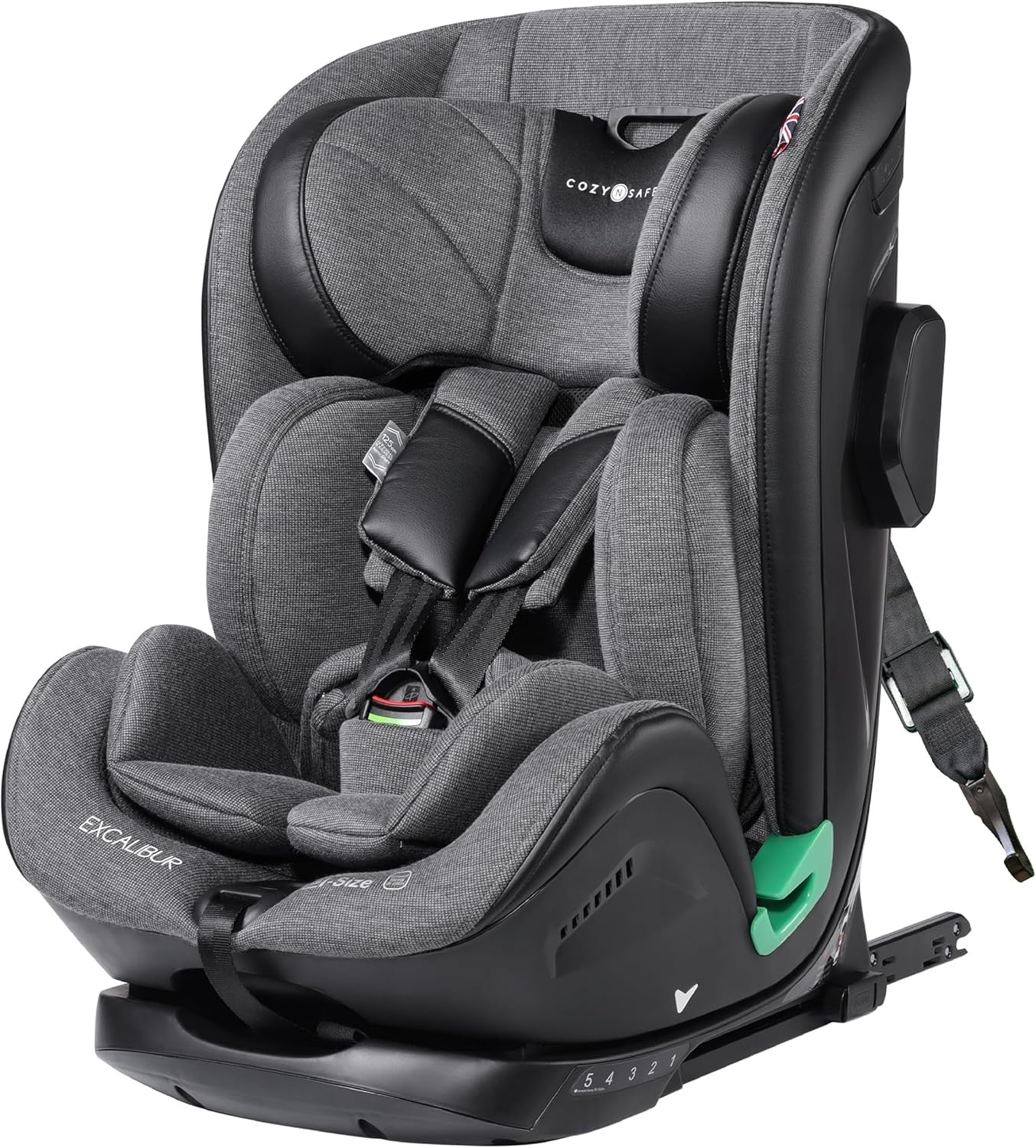 i-Size Child Car Seat 76–150cm Extended Harness Recline Impact