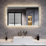LED Bathroom Mirror 100x60cm with Demister, Dimmable Lights, Touch Sensor