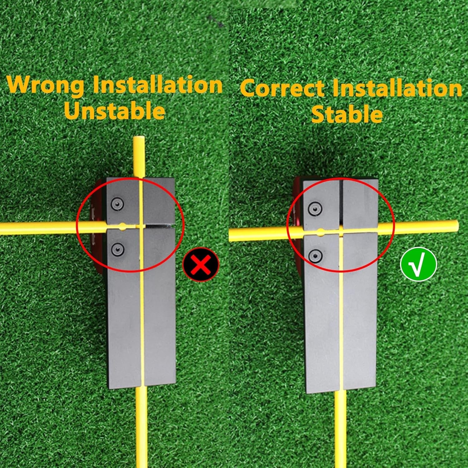 Golf Swing Trainer 3 Alignment Sticks Angle Dial Aid