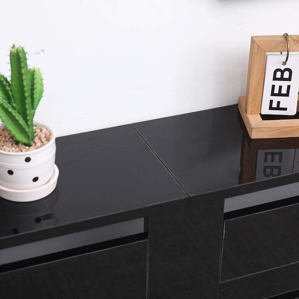 Black High Gloss Radiator Cover MDF Cabinet | XL Modern Decorative Heater Guard