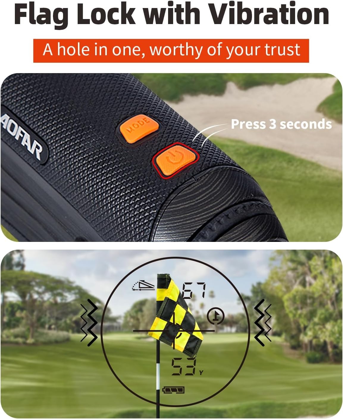Golf Laser Rangefinder 1000 Yards Slope Angle Flag Vibration