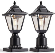 2 Pack Solar Post Lights Motion Sensor Outdoor Waterproof Garden Yard Lanterns